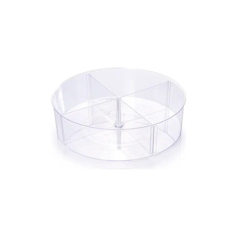 Organizador Plasútil Giratório De Maquiagem Com 4 Compartimentos Transparente