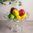 Centro De Mesa Com Pé Deli Diamond De Cristal 32,5cm - Lyor Transparente