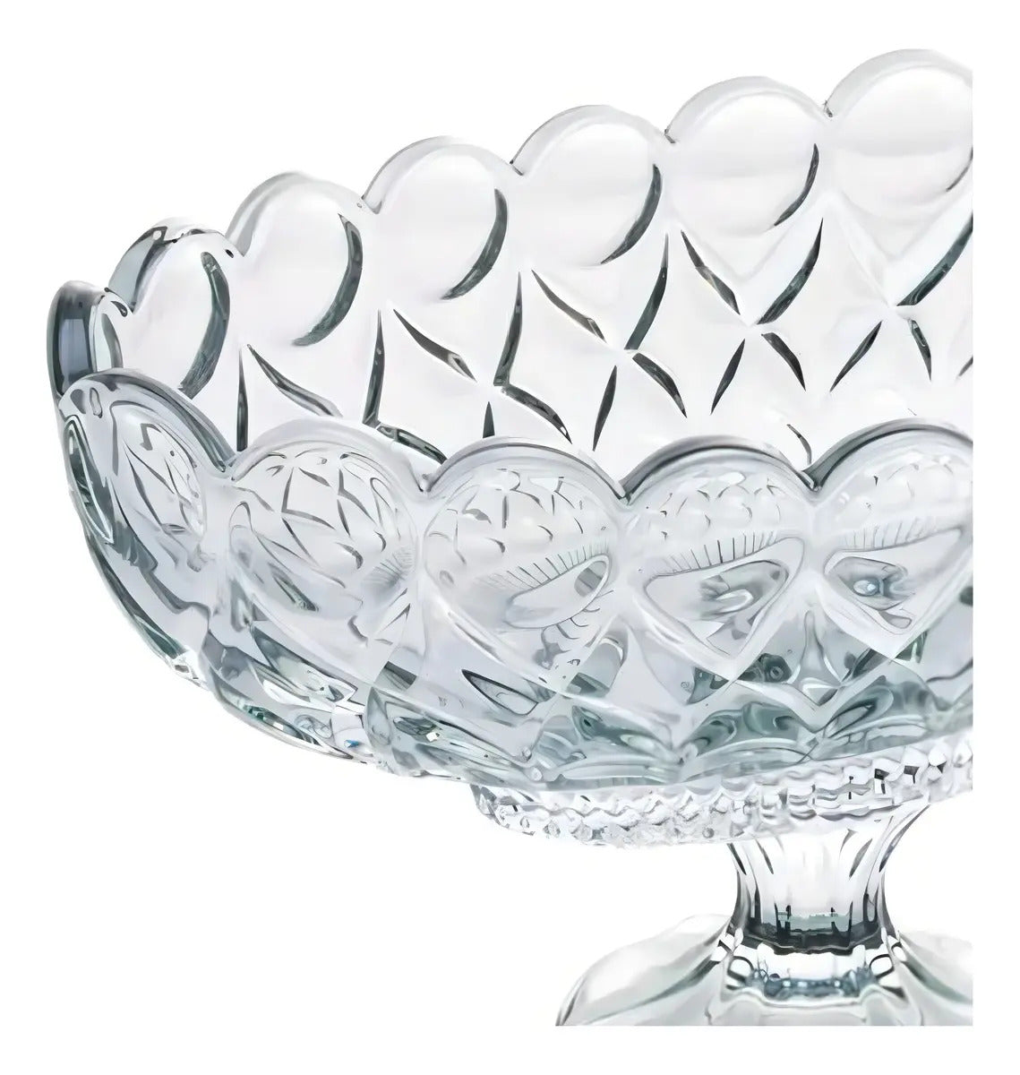 Centro De Mesa De Cristal Com Pé Angel 29cm X 13cm X 20cm Wolff Incolor