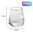 Cj 2 Copos De Cristal Baixos Taj Com Fio De Ouro Wolff 550ml