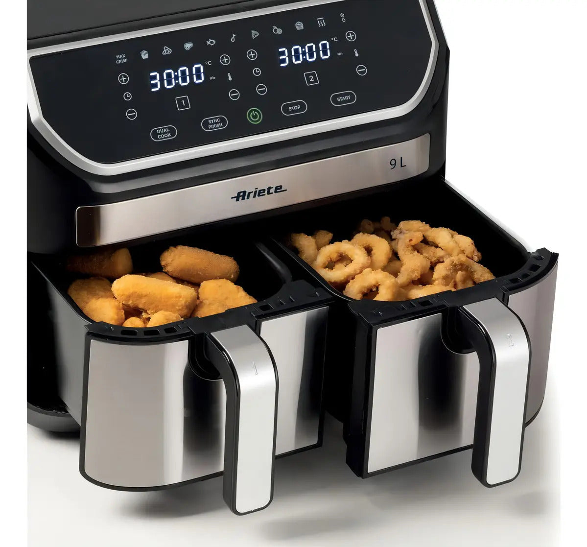 Fritadeira Air Fryer Metal Duplo Cesto Ariete 9 L 2100w Prateado 220v