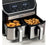 Fritadeira Air Fryer Metal Duplo Cesto Ariete 9 L 2100w Prateado 220v