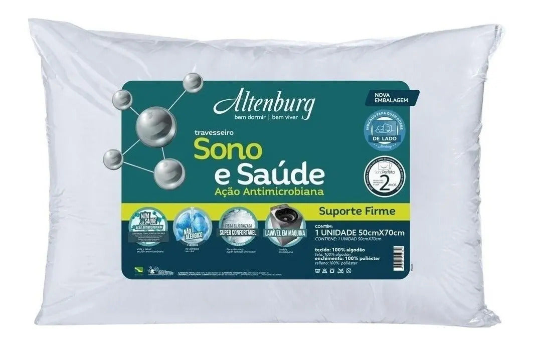 Travesseiro Altenburg Sono E Saúde Tradicional 70cm X 50cm Branco