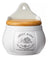 Saleiro De Parede Porcelana Com Tampa De Madeira Lyor 8059 Branco