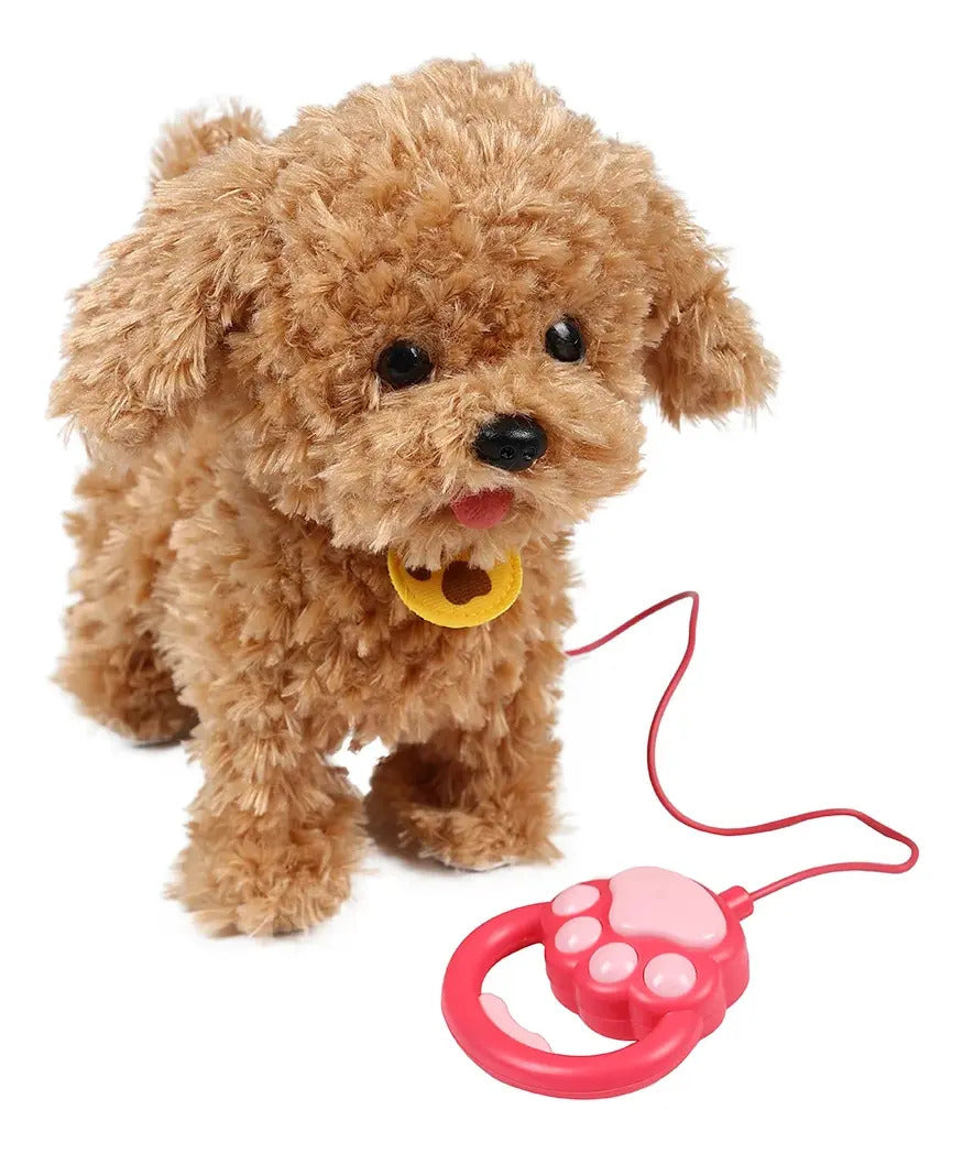 Cachorrinho De Pelúcia Fale Que Repito - Presente Laranja-escuro