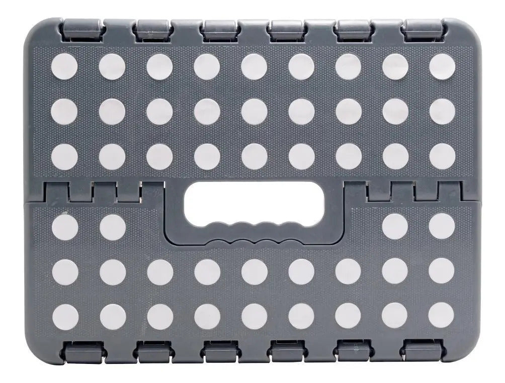 Banco Dobrável Lyor De Plástico Cinza 39cm