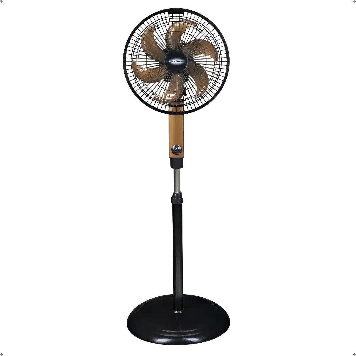 Ventilador Pedestal Coluna Pé Osc 30cm Turbo 220v Ventimais Preto Marrom-claro Plástico 6