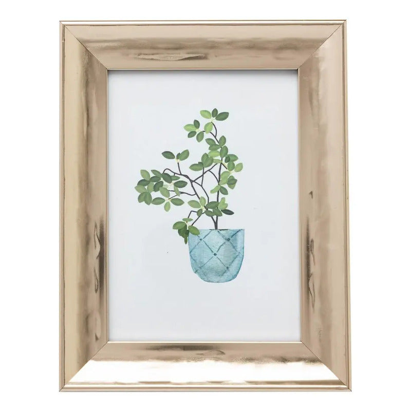 Porta-retrato Dourado Nobreza 10cm X 15cm - Wolff Dourado Liso