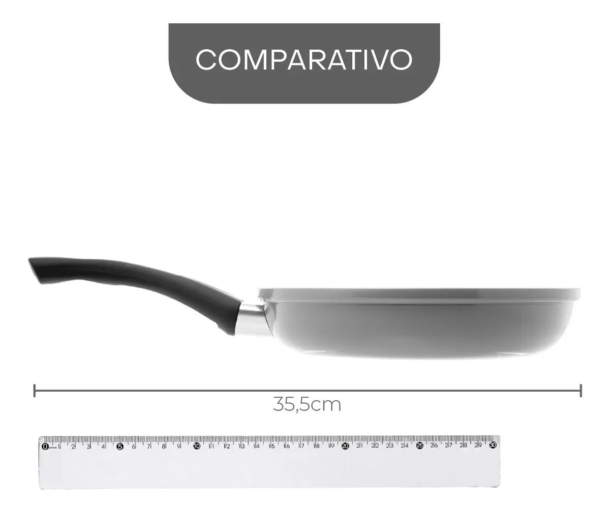 Frigideira De Indução Em Alumínio Cinza 20cm - Lyor Cinza