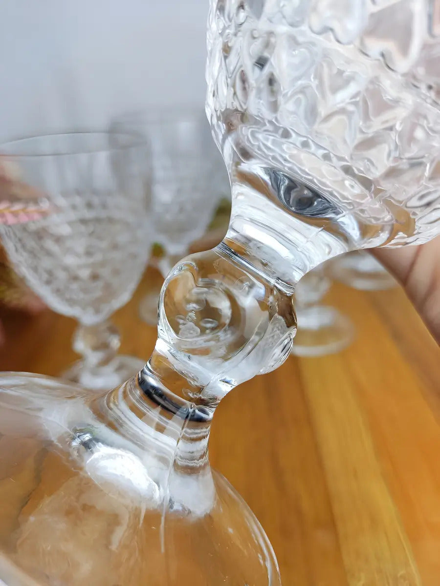 Jogo De Taça Coração 6 Peças Cristal Transparente 330ml Lyor Cor Incolor