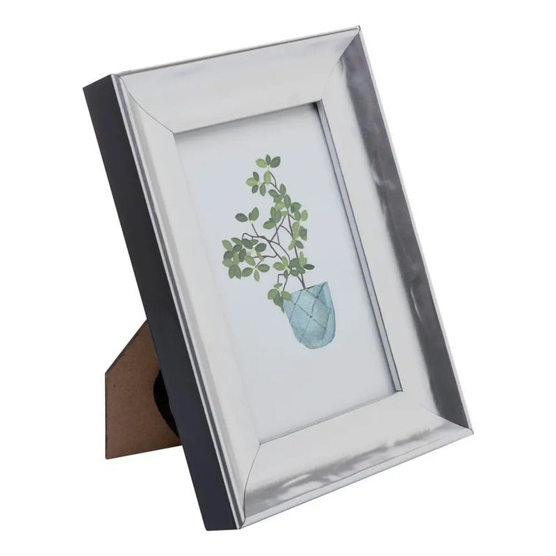 Porta-retrato Wolff Nobreza 13cm X 18cm Prateado Poliestiren Prateado Liso
