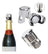 Kit 2 Unidades Tampa Para Vinho Ivon Prateado Lisa