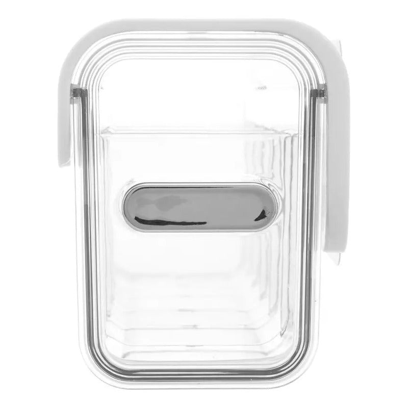Gaveta Organizadora Lyor My Box De Poliestireno Cinza Cor Branco