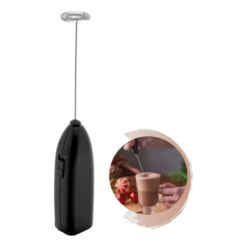 Mini Mixer Elétrico De Inox E Plástico Preto - Lyor