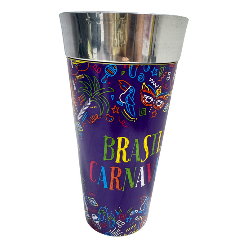 Kit Com 2 Copos Sub Zero 600 Ml Carnaval Violeta-escuro
