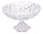 Centro De Mesa Com Pé Deli Diamond De Cristal 32,5cm - Lyor Transparente