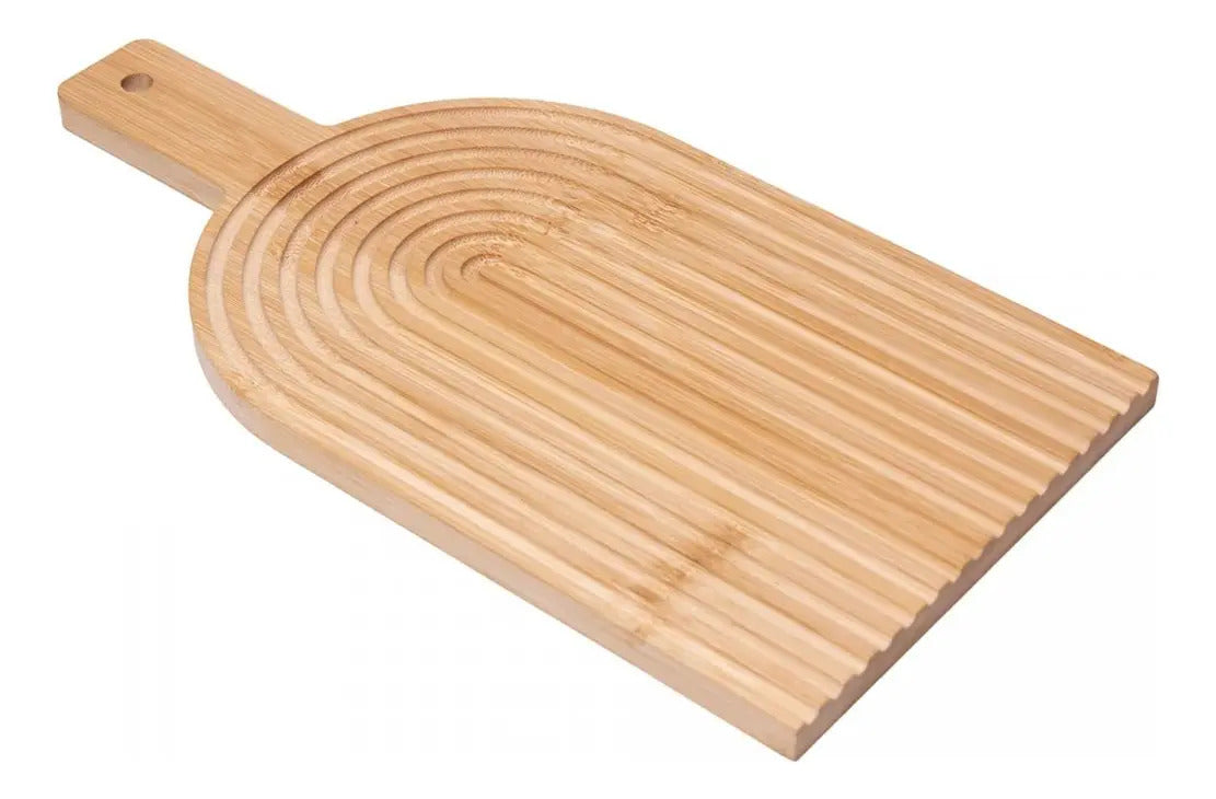 Tábua Decorativa Aura 39cm X 20cm X 1,5cm Bambu - Lyor Geométrico Marrom-claro
