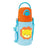 Garrafinha De Aluminio Animal Canudo Retratil Fun Leao Buba Cor Azul