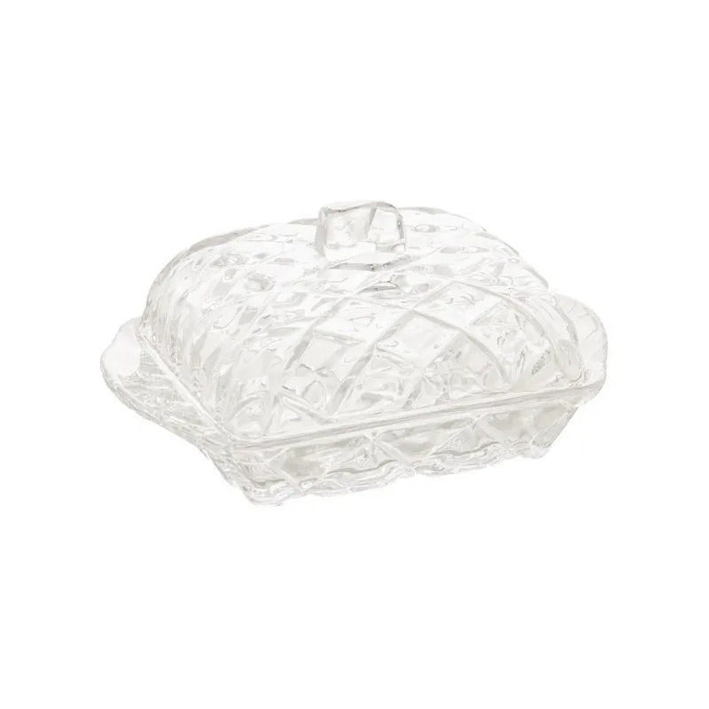 Manteigueira De Cristal Com Tampa Diamond - Lyor Cor Água Água