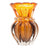 Vaso Wolff Italy De Vidro Âmbar E Marrom 12cm X 16cm