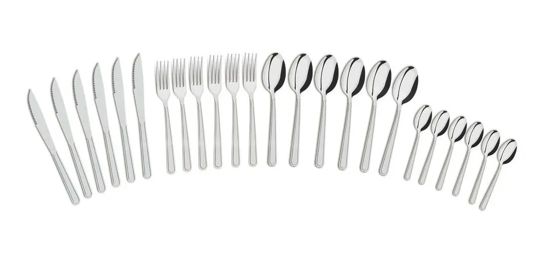 Jogo Talheres Faqueiro Búzios Aço Inox 24 Peças Tramontina Inox