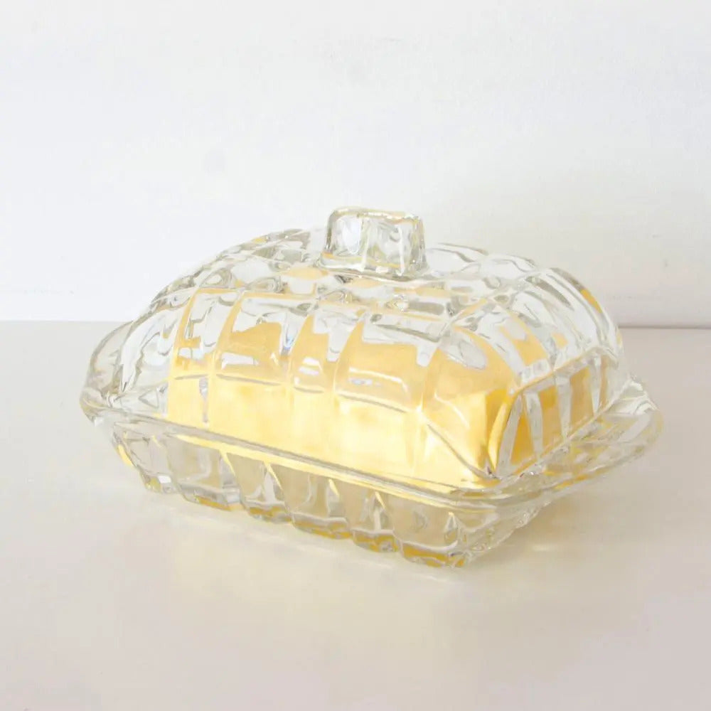 Manteigueira De Cristal Com Tampa Diamond - Lyor Cor Água Água