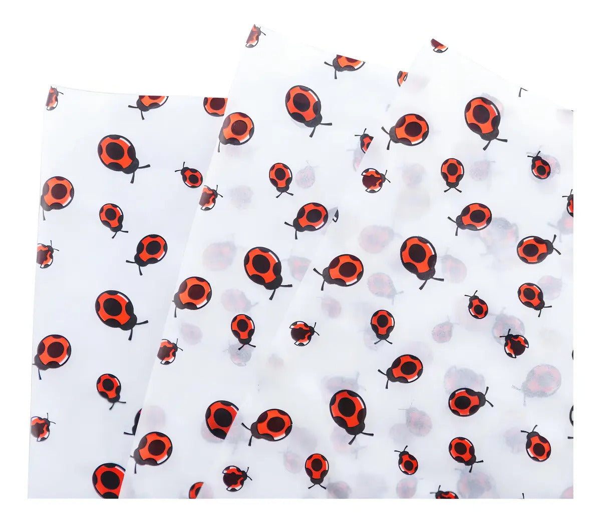 Jogo 50 Unidades Papel Manteiga Estampado Ladybug 24,5x21cm