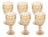 Jogo De Taça 6 Peças Diamond Âmbar Metalizado 325ml Lyor Âmbar Metalizado