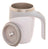 Caneca Mixer De Aço Inox Com Tampa Branca 440ml Lyor N/a