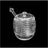 Meleira Vidro Cristal Colmeia 210ml Com Tampa Pegador Importss
