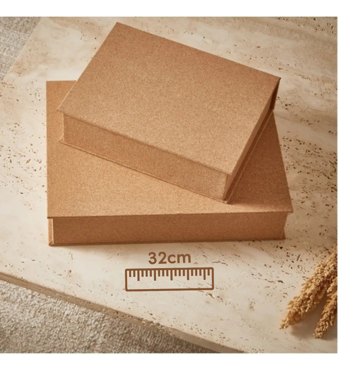 Caixa Em Mdf C/ Revestimento Em Cortiça Livro 32cm - Mart Caixa
