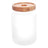 Porta Mantimento Lyor De Vidro Com Tampa De Acacia 700ml Transparente E Madeira