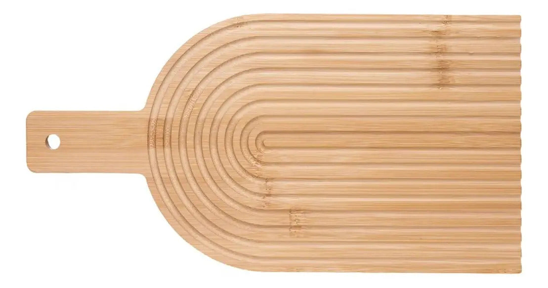 Tábua Decorativa Aura 39cm X 20cm X 1,5cm Bambu - Lyor Geométrico Marrom-claro