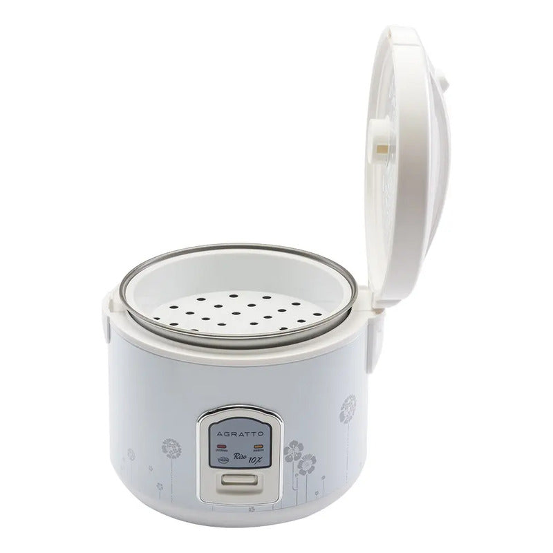 Panela De Arroz Elétrica A Vapor 6 Xícaras Agratto Pequena Branco 220v 60 Hz