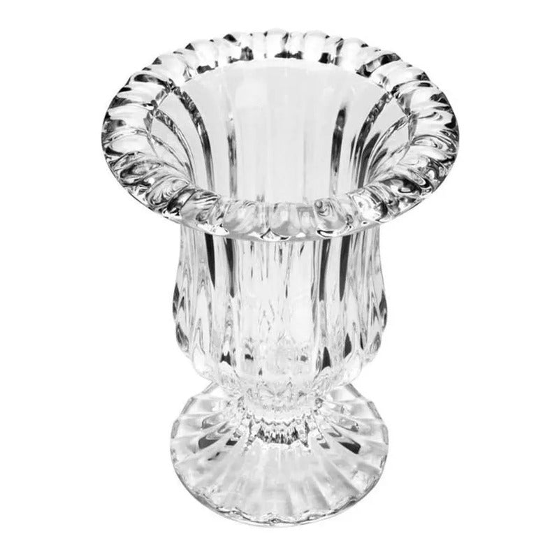 Lyor Renaissance Vaso Com Pé De Vidro 14 Cm Transparente