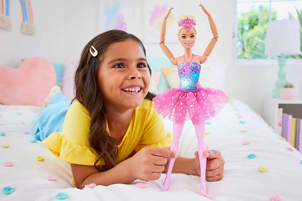 Boneca Barbie Bailarina Com Luzes Brilhantes Luxo Mattel