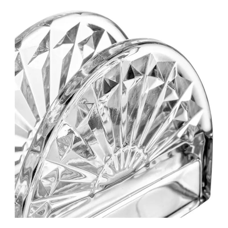 Porta Guardanapos De Cristal Sun Lyor 13cm X 4,5cm X 9cm