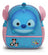 Mochila Disney Infantil Crianças Escola Rosto Stitch Azul Liso