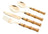 Faqueiro 24 Pcs Bambu Aço Inox Dourado Bon Gourmet