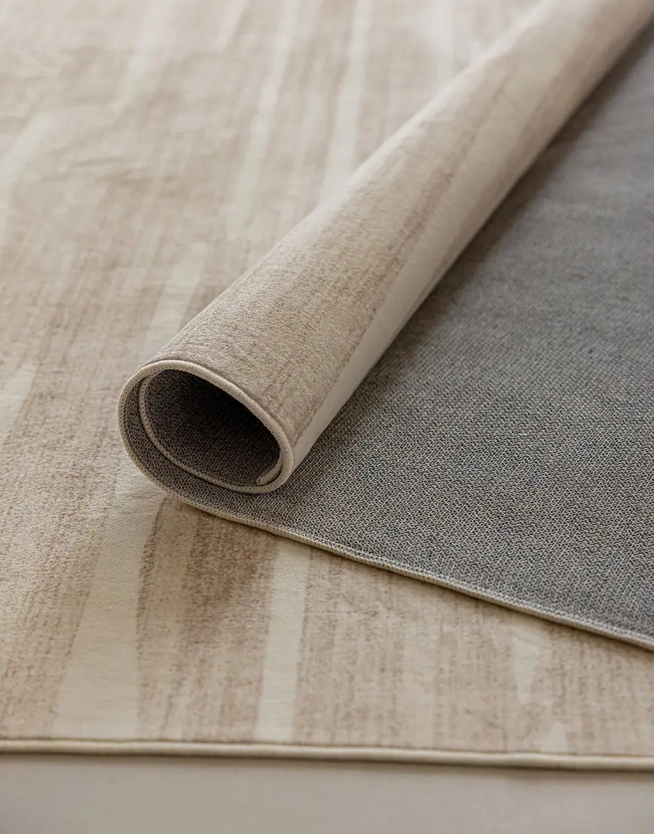 Tapete Vinci Jolitex Pelo Baixo 100% Poliéster Milão 50x120c 1.2 M 50 Cm Bege