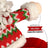 Natal Papai Noel Segura Cortina De Boneca Cinza