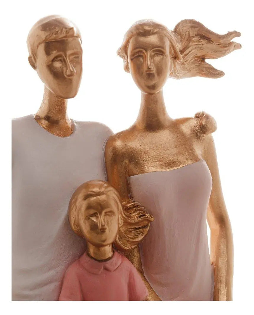 Figura Decorativa Família Wolff De Resina 17cm Cor Colorido Colorido