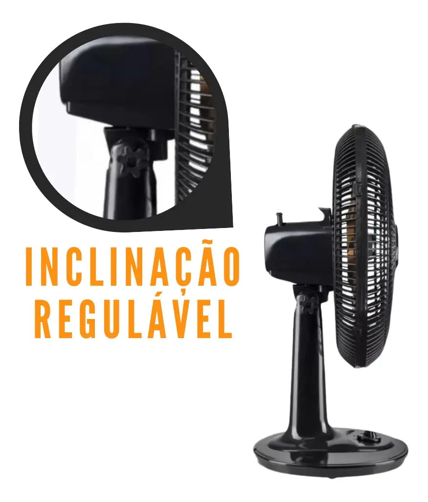 Ventilador De Mesa 40cm Turbo Preto/bronze Ventimais 220v 40 Cm 60 Hz Preto 220v Bronze Plástico 6