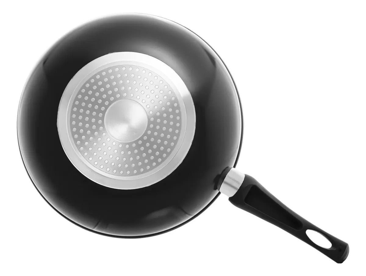 Frigideira Grande Wok Indução Preto 28cm - Lyor Preta