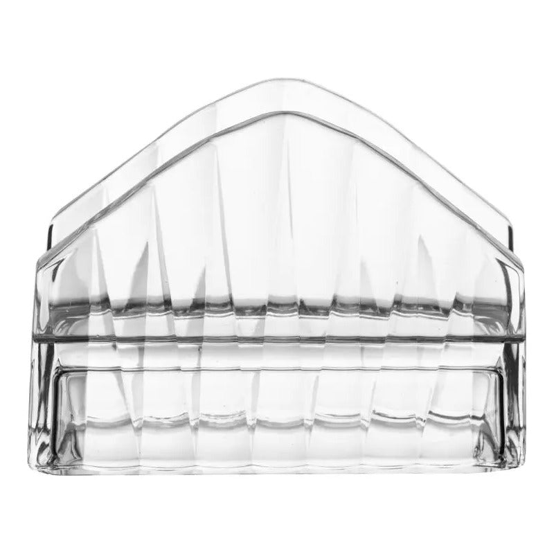 Porta Guardanapos Lyor Radial De Cristal 7,5cm X 12cm Prata