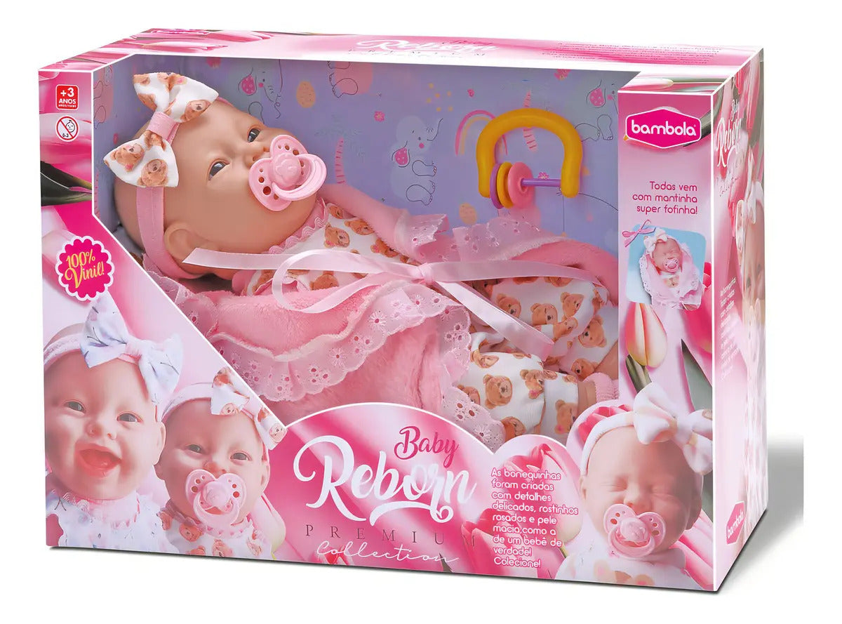 Boneca Bebê Reborn Recém Nascida Baby Premium Com Chupeta