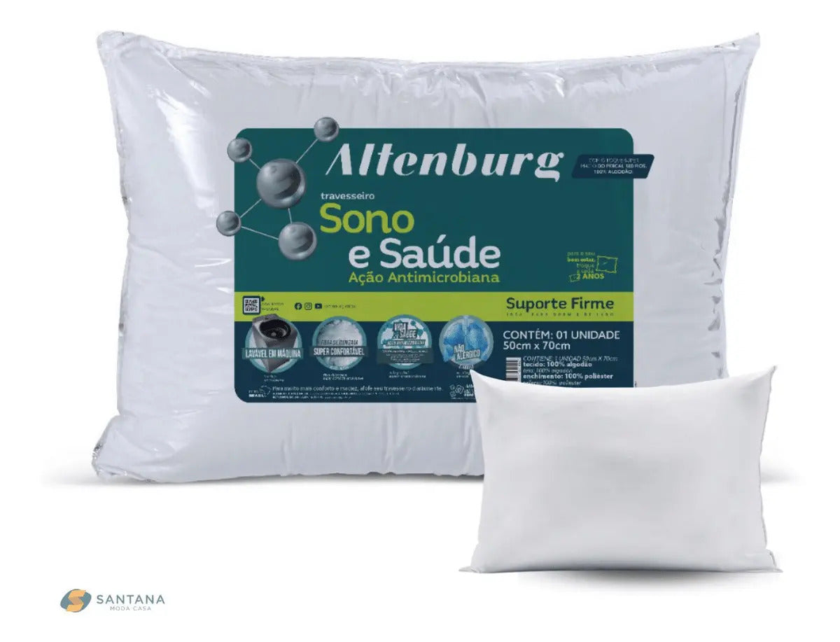 Travesseiro Altenburg Sono E Saúde Tradicional 70cm X 50cm Branco