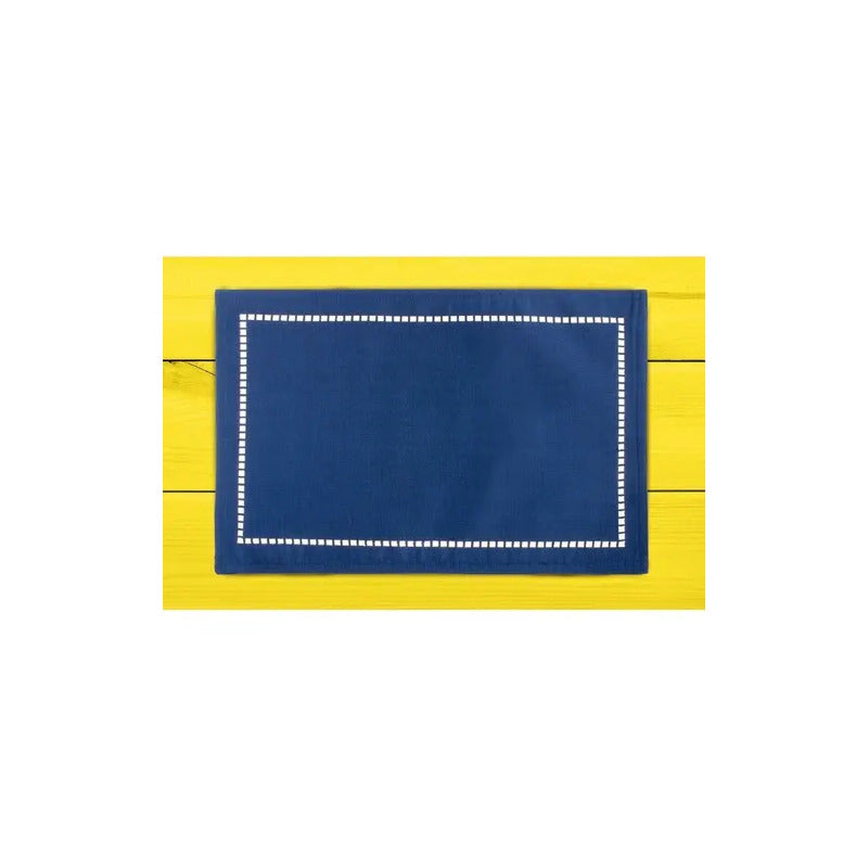 Lugar Americano Poliéster E Linho Lévis Azul 45x30cm Lyor Azul-marinho Liso