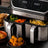 Fritadeira Air Fryer Metal Duplo Cesto Ariete 9 L 2100w Prateado 220v