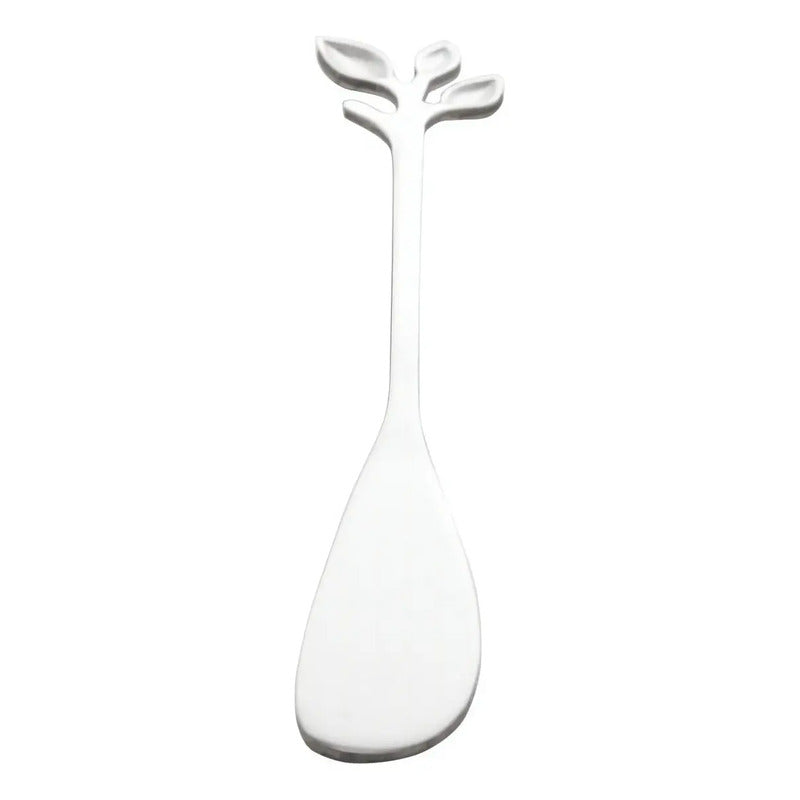 4 Espátulas Lyor Leaves De Aço Inox Prata Prateado